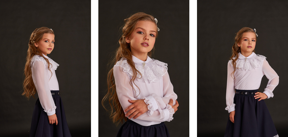 A new collection of school blouses for girls from Grazina brand