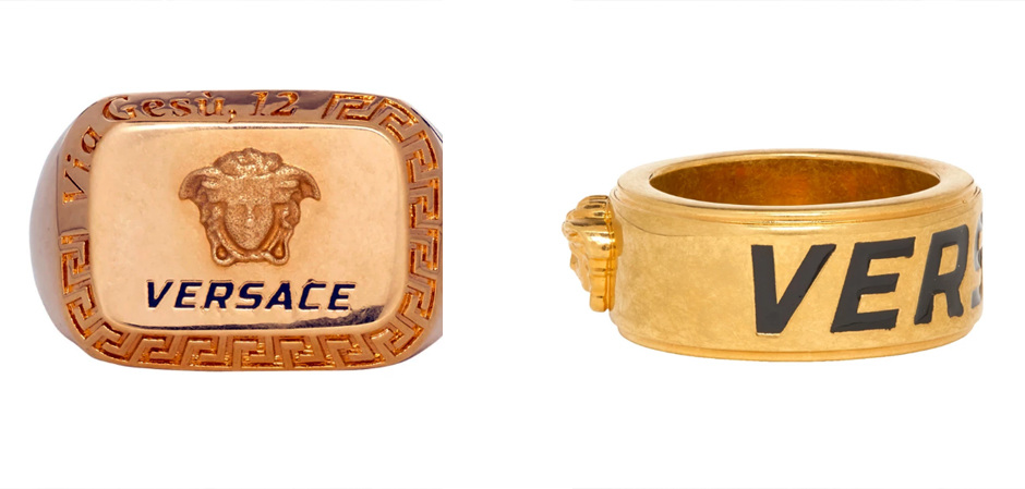 Кольца от Модного дома Versace
